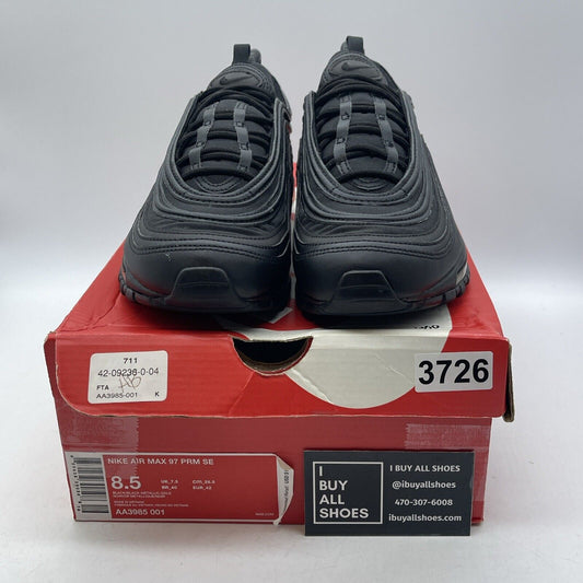Size 8.5 - Nike Air Max 97 Gold Reflective Black Suede Leather (AA3985-001)
