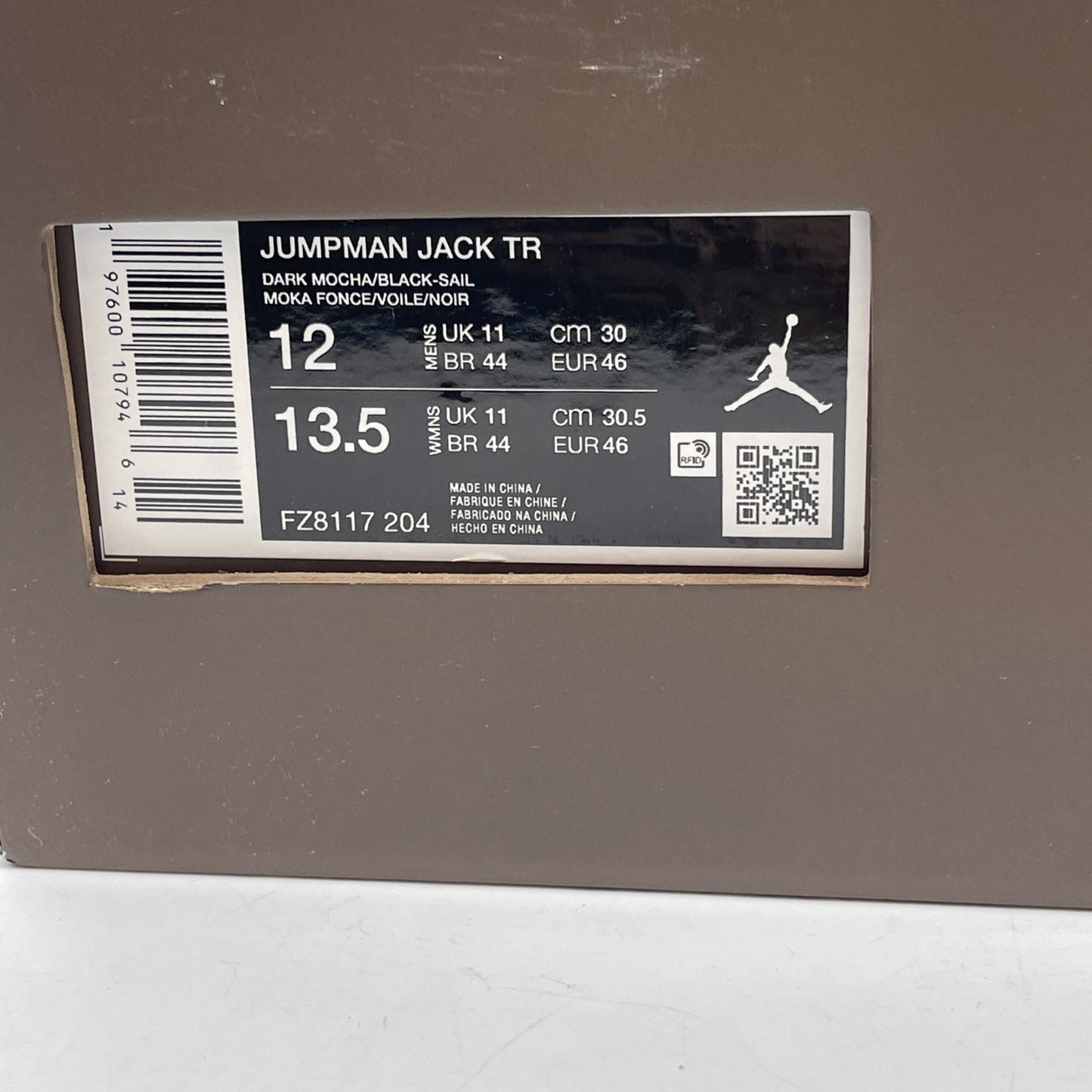 Size 12 - Travis Scott x Jordan Jumpman Jack TR Dark Mocha Suede (FZ8117-204)
