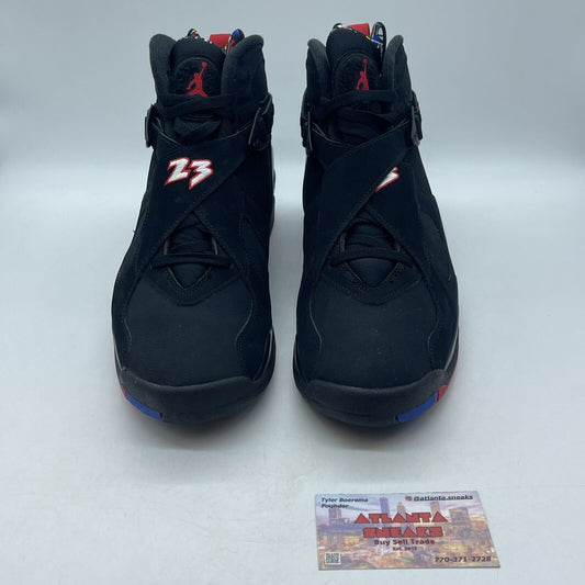 Size 12 - Jordan 8 Retro Mid Playoff Black White Red Yellow (305381-062)