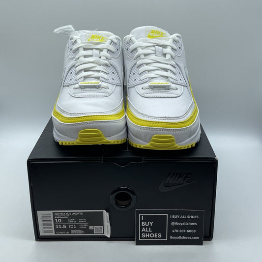 Size 10 - Nike Undefeated x Air Max 90 White Optic Yellow (CJ7197-101)