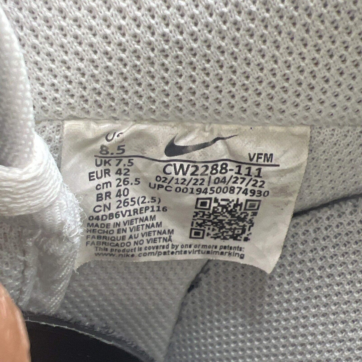 Size 8.5 - Nike Air Force 1 '07 Low Triple White (CW2288-111)