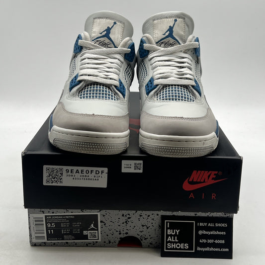 Size 9.5 - Air Jordan 4 Retro 2024 Military Blue (FV5029-141)