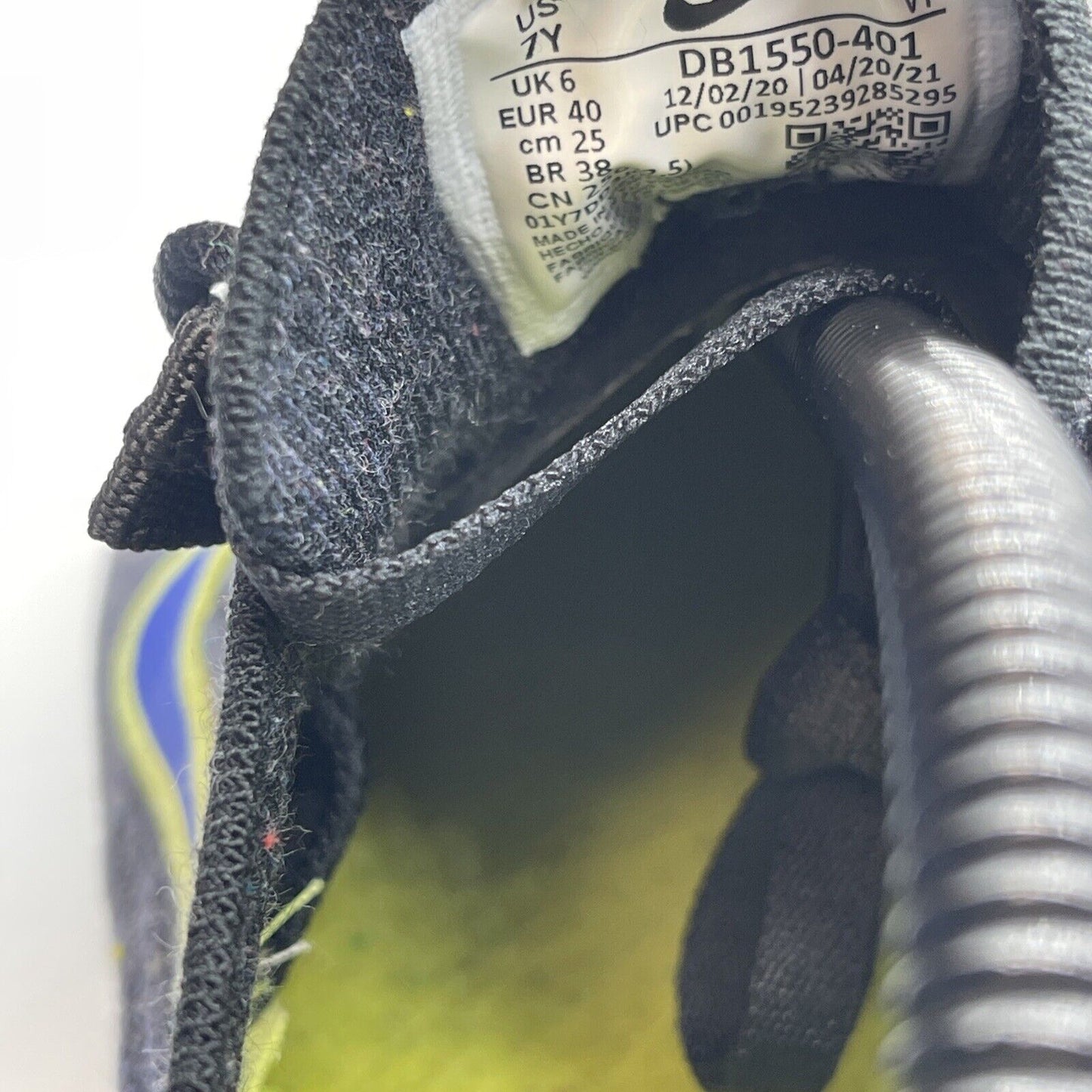 Size 7Y - Nike Air Vapormax 2021 Obsidian Lemon Twist Blue Black (DH4085-400)