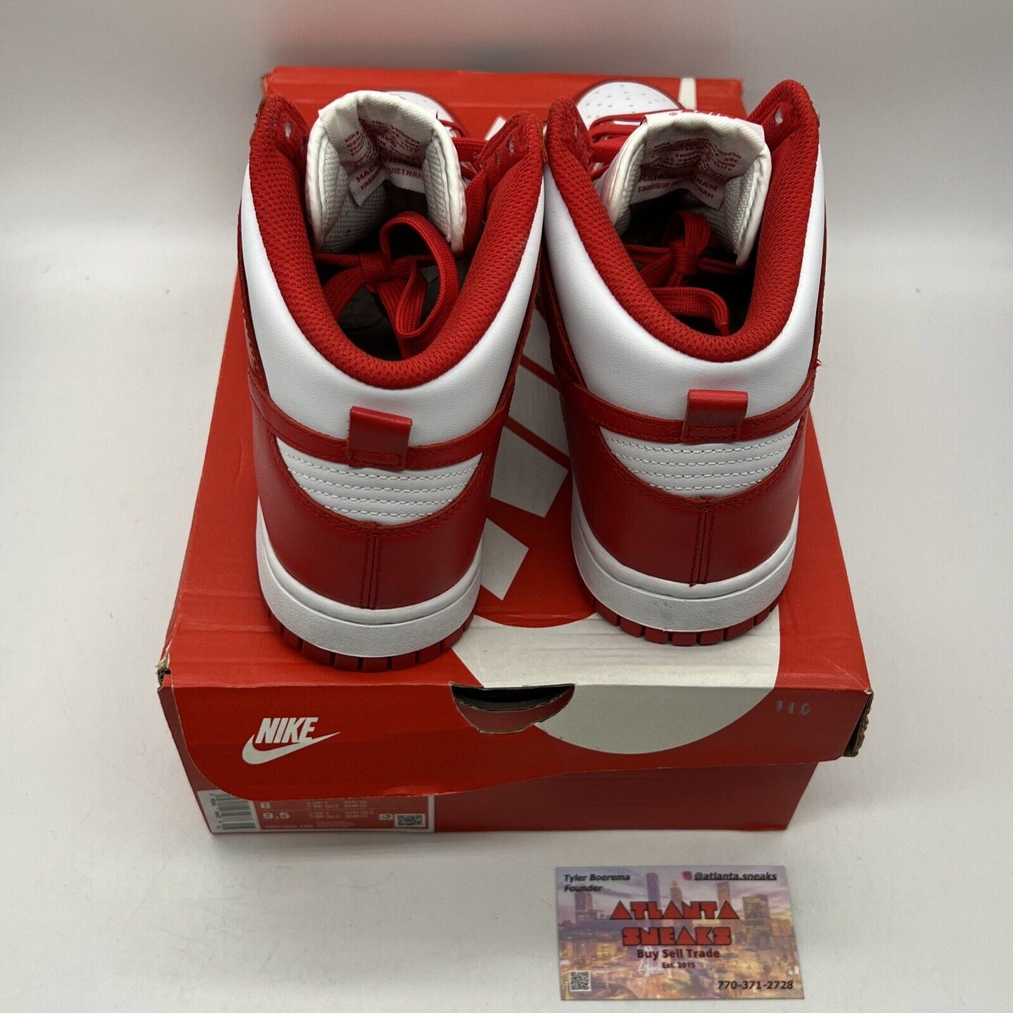 Size 8 - Nike Dunk High Championship Red White Leather (DD1399-106)