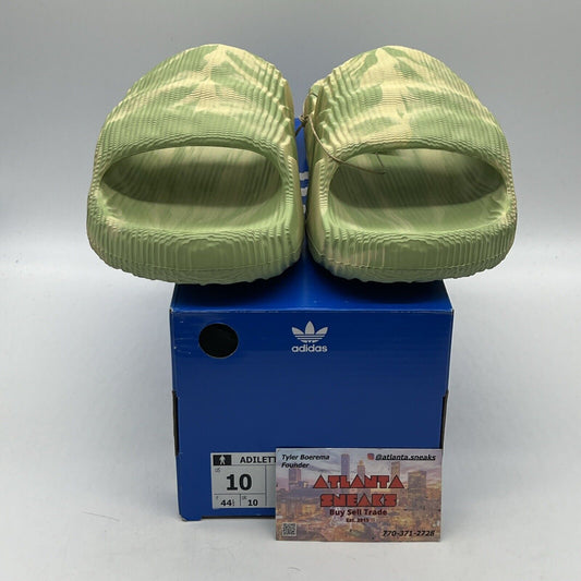 Adidas Originals Adilette 22 Magic Lime / Desert Sand GY1597 Size 10 Slides DS