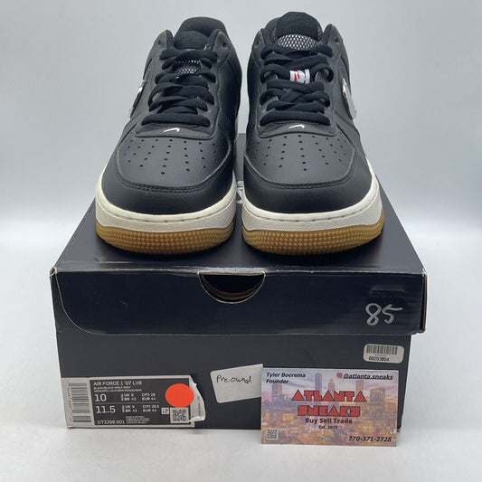 Size 10 - Nike NBA x Air Force 1 '07 LV8 Black Wolf Grey Black (CT2298-001)