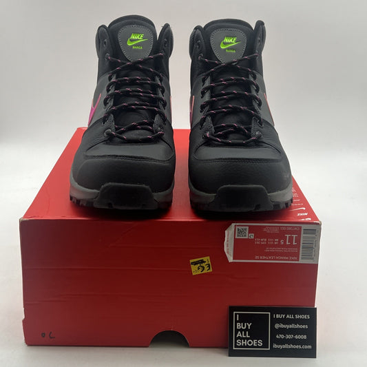 Size 11.5 - Nike Manoa Leather SE Black Fuchsia Pink Iron Grey (CW7360-001)