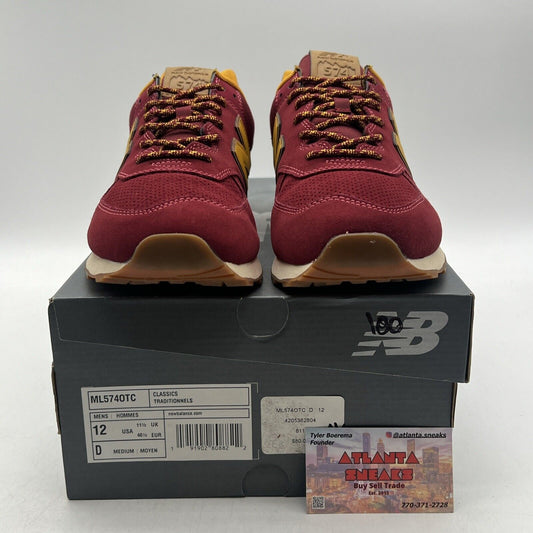 Size 13 - New Balance 574 Outdoor Pack - Burgundy Yellow Suede (ML574OTC)