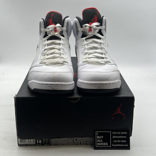 Size 14 - Air Jordan 5 Retro White Cement (136027-104)