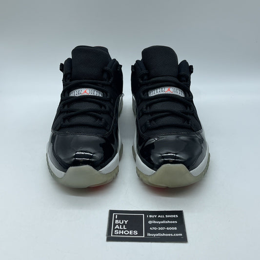 Size 9.5 - Air Jordan 11 Retro Low Infrared 23 Black (528895-023)