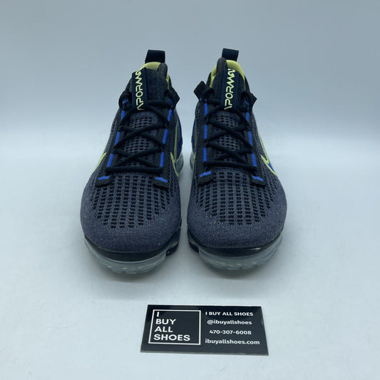 Size 7Y - Nike Air Vapormax 2021 Obsidian Lemon Twist Blue Black (DH4085-400)