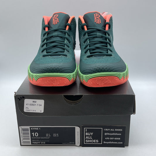 Size 10 - Nike Kyrie 1 Flytrap Green Silver Suede Leather (705277-313)