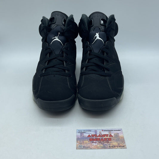 Size 11 - Jordan 6 Retro Mid Chrome Silver Black Suede Leather (DX2836-001)