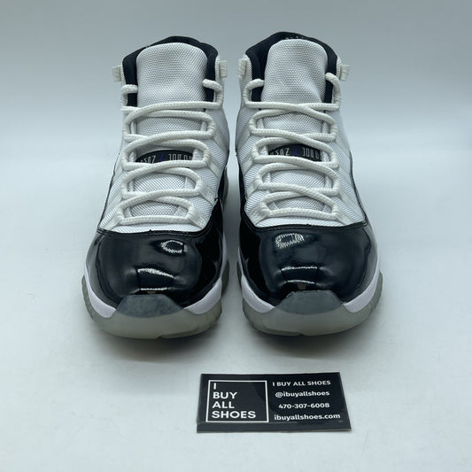 Size 10 - Jordan 11 Retro High Concord Black White Leather (378037-100)