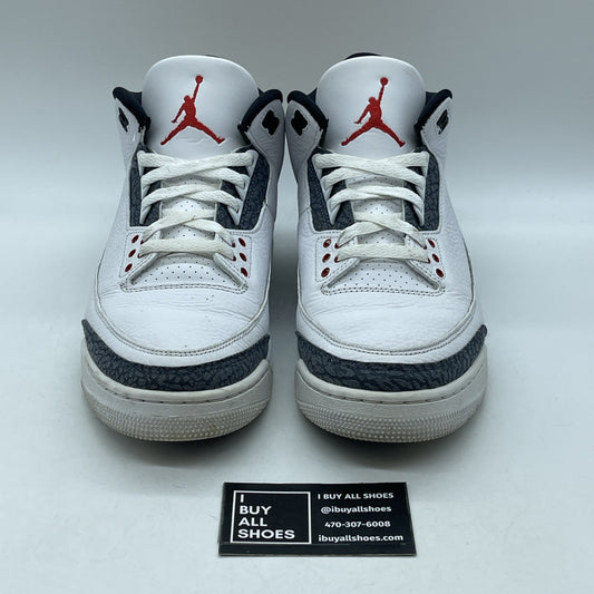 Size 9.5 - Air Jordan 3 Retro Denim SE Fire Red 2020 (CZ6431-100)
