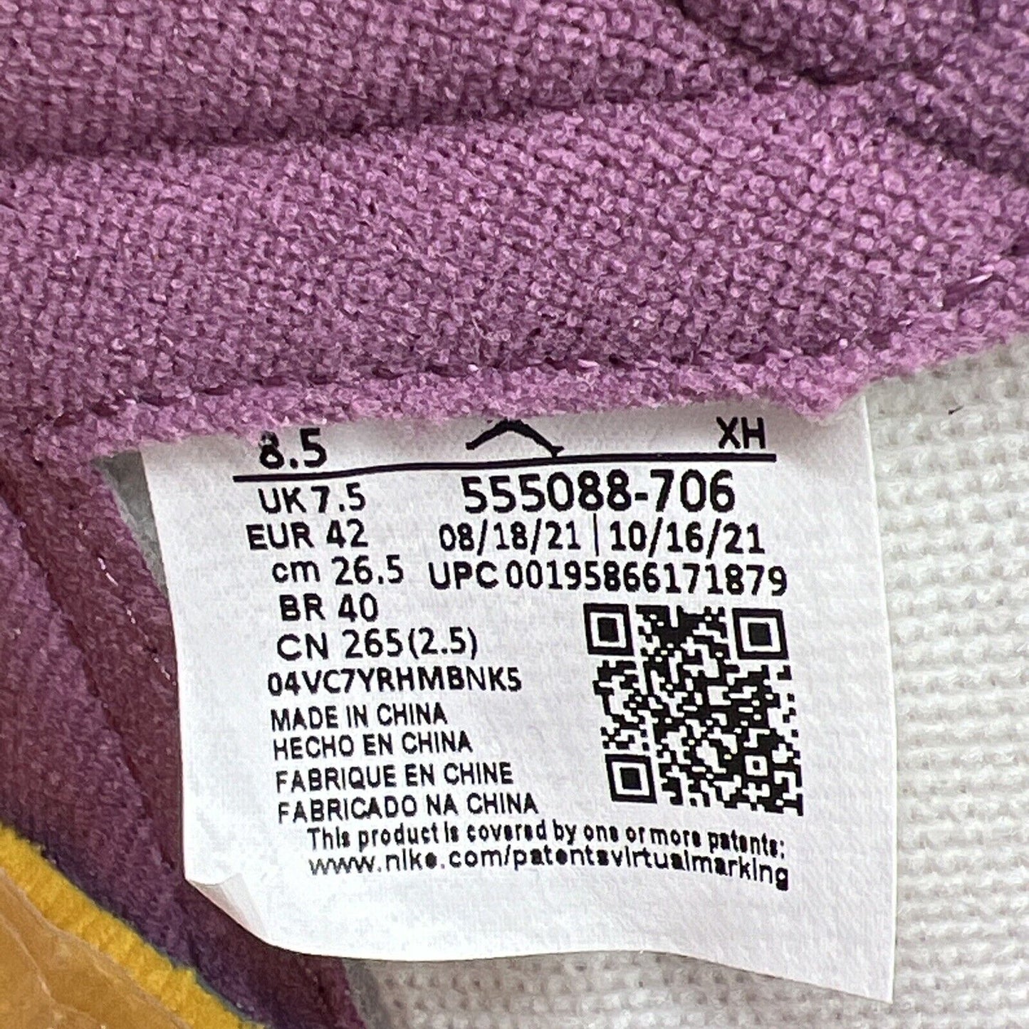 Size 8.5 - Jordan 1 Retro High OG Brotherhood 2022 Yellow White (555088-706)