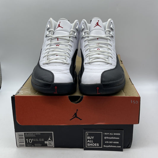 Size 10.5 - Air Jordan 12 Retro Taxi Flip White Black Leather (CT8013-162)