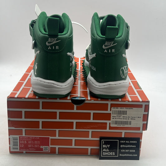 Size 10.5 - Off-White x Nike Air Force 1 SP Leather Mid Pine Green (DR0500-300)
