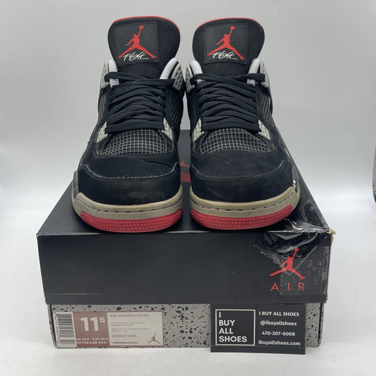 Size 11.5 - Air Jordan 4 Retro bred release 2012 (308497-089)
