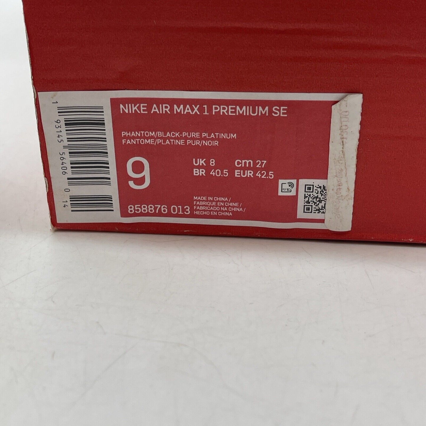 Size 9 - Nike Air Max 1 Inside Out - Phantom Grey Tan Brown Suede (858876-013)