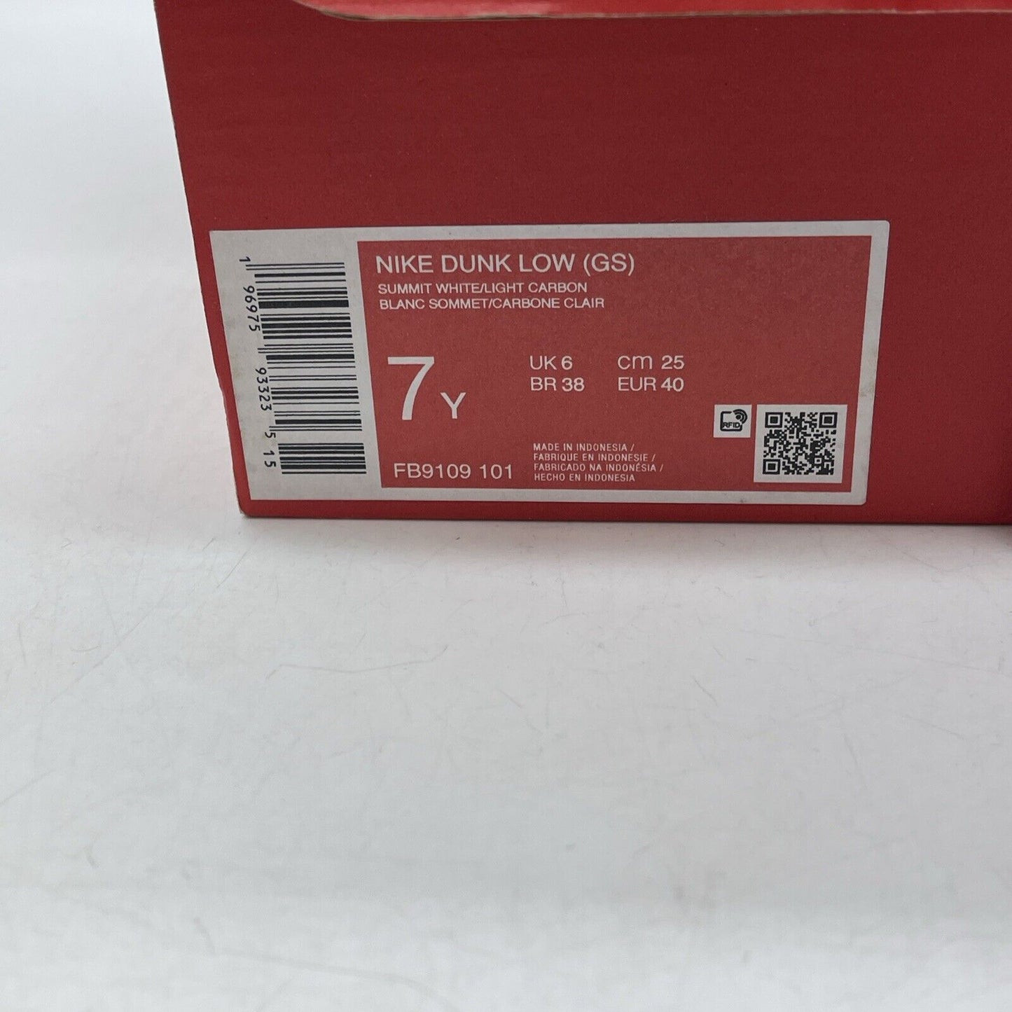Size 7Y - Nike Dunk Low Platinum Tint Light Carbon Purple Grey (FB9109-101)