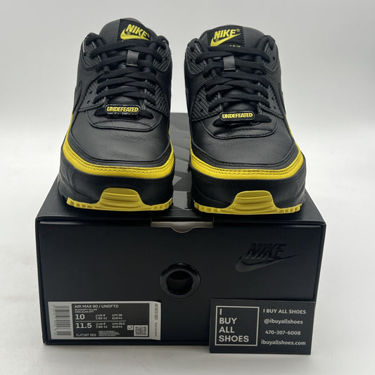 Size 10 - Nike Undefeated x Air Max 90 Black Optic Yellow (CJ7197-001)