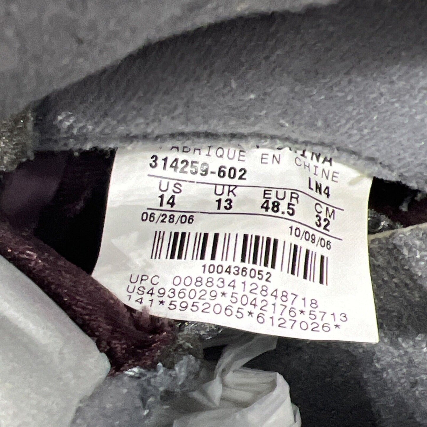 Size 14 - Air Jordan 5 Retro LS 2006 Burgundy Grey Suede (314259-602)
