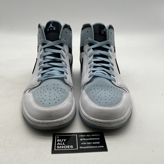 Size 12 - Air Jordan 1 Mid SE White Ice Blue (DV1308-104)