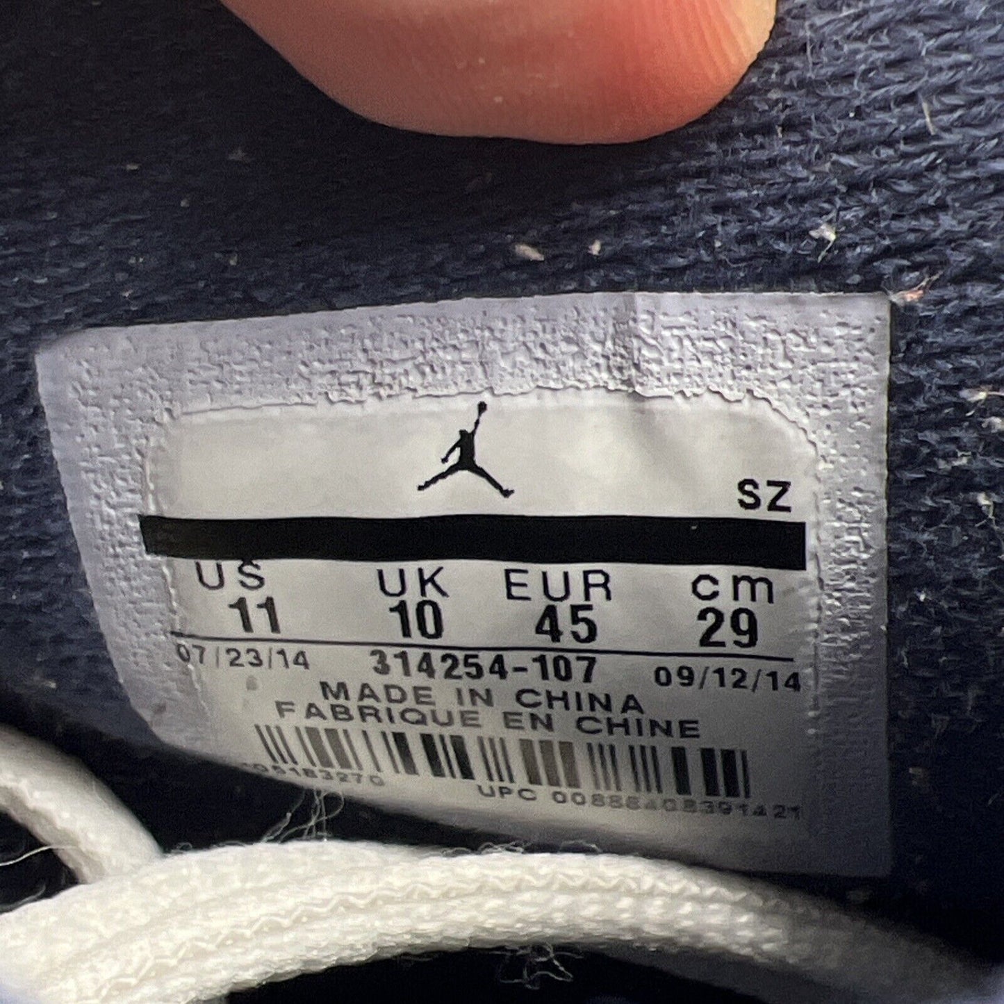 Size 11 - Air Jordan 4 Retro LS Columbia White Navy Leather (314254-107)