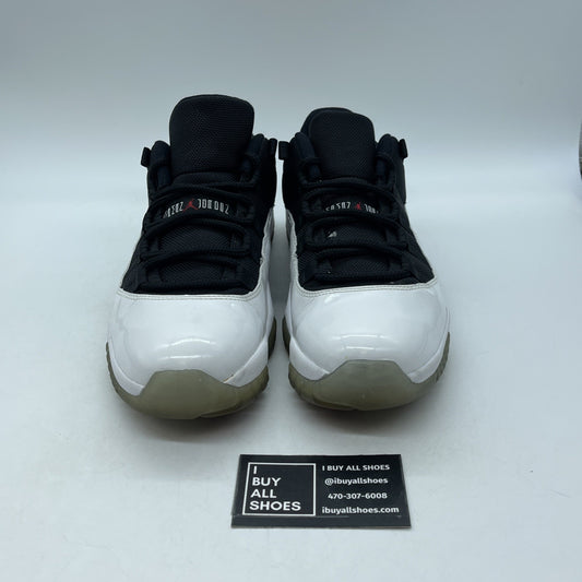 Size 9.5 - Air Jordan 11 Retro Low Tuxedo White Black Leather (528895-110)