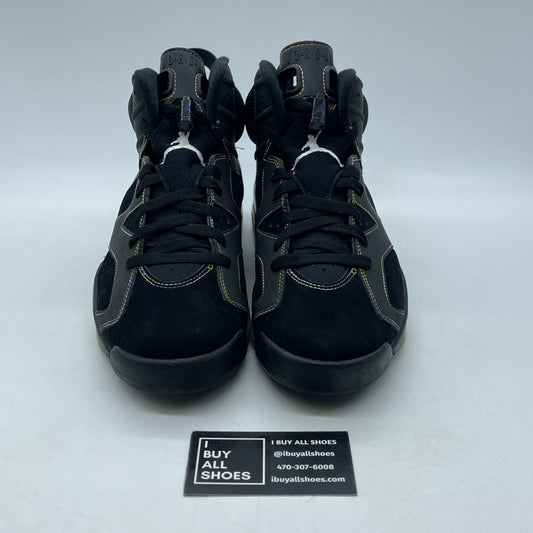 Size 9 - Air Jordan 6 Retro Lakers Black Purple Grey Suede (384664-002)