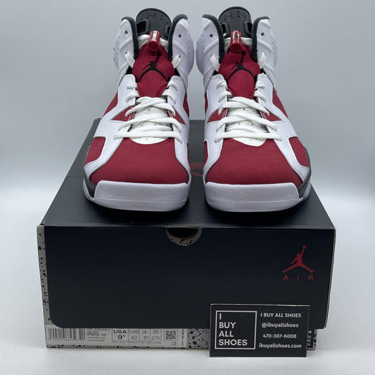 Size 9.5 - Jordan 6 Retro OG Mid Carmine Red White Leather Suede (CT8529-106)