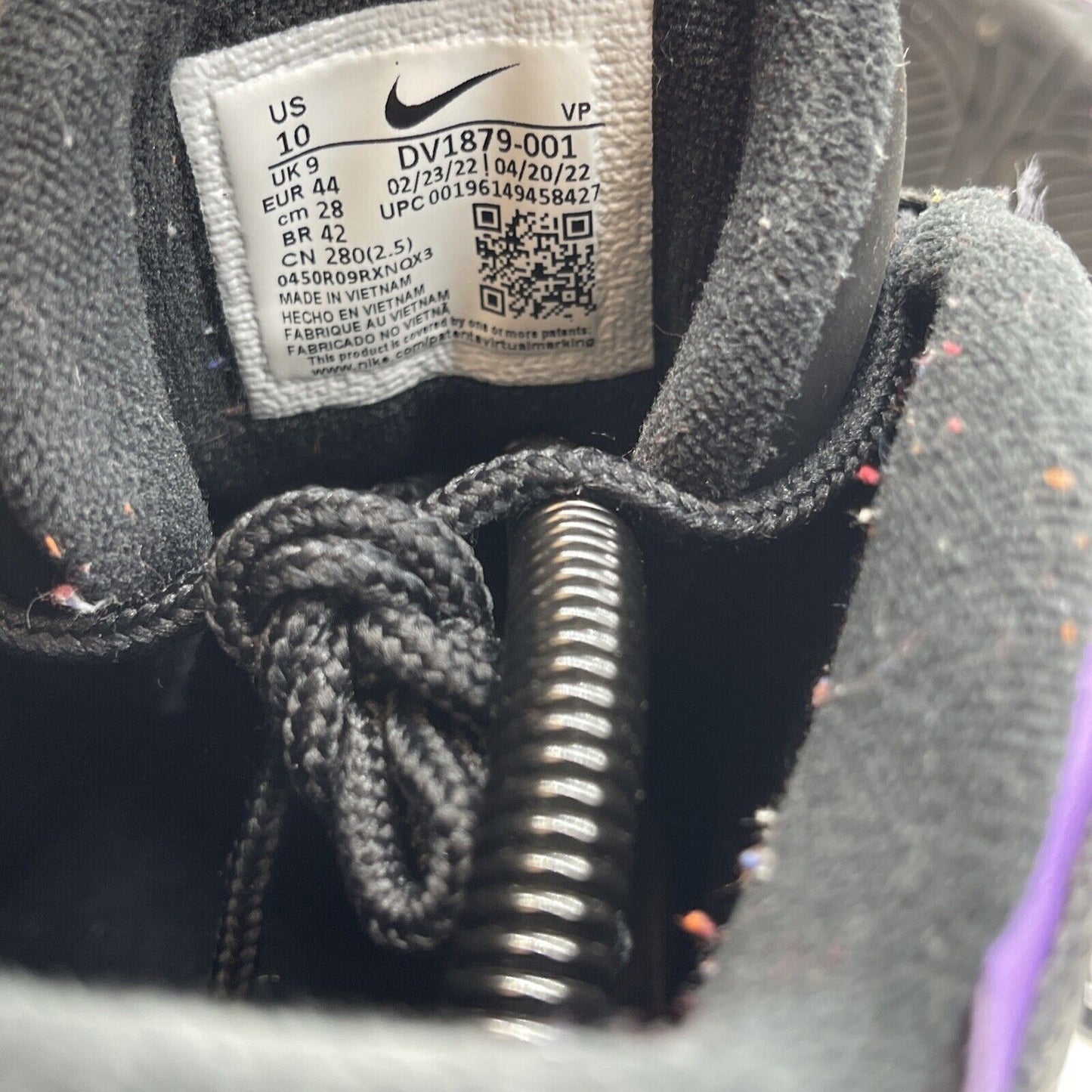 Size 10 - Nike Air More Uptempo '96 Black Action Grape Black Suede (DV1879-001)