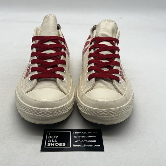 Size 9 -Comme des Garçons Play x Converse Chuck 70 Top Low Multi Heart (162975C)