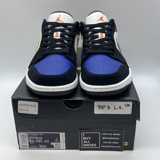 Size 11 - Air Jordan 1 Low Rivals Black White Suede Leather (CJ9216-051)