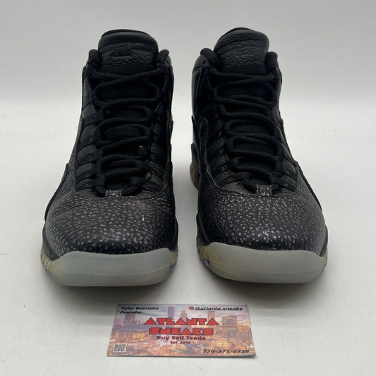 Size 8.5 - Air Jordan 10 Retro Paris Black Purple Leather (310805-018)