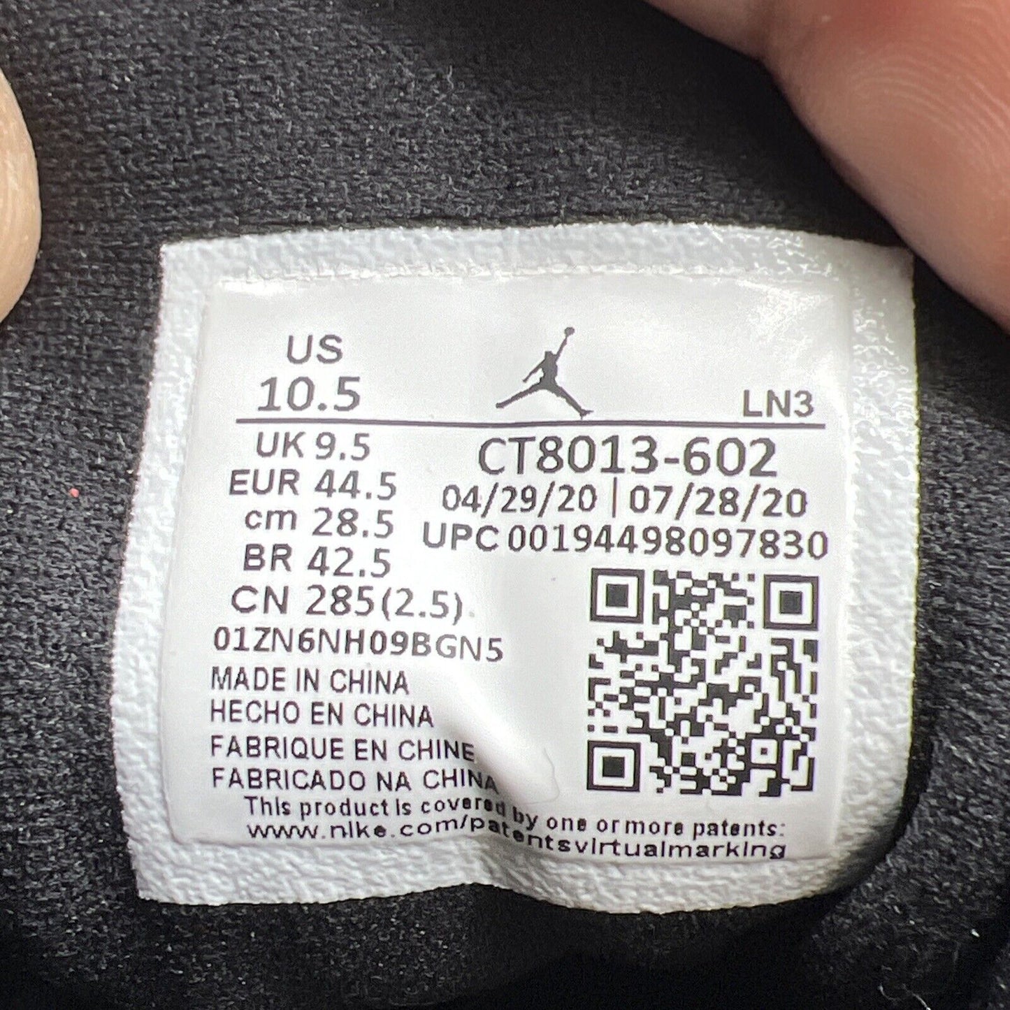 Size 10.5 - Jordan 12 Retro Reverse Flu Game 2020 Black Red Leather (CT8013-602)