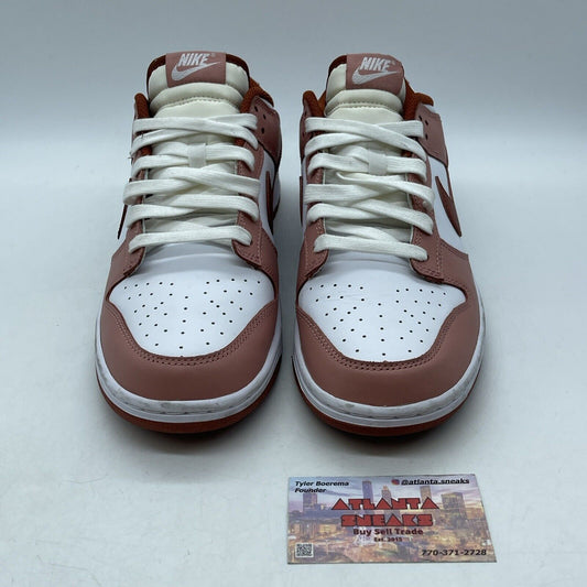 Size 11.5W - Nike Dunk Low Red Stardust Pink White Leather (FQ8876-618)