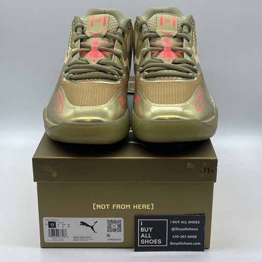 Size 12 - PUMA MB.01 Golden Child Orange Suede Leather (379223-01)