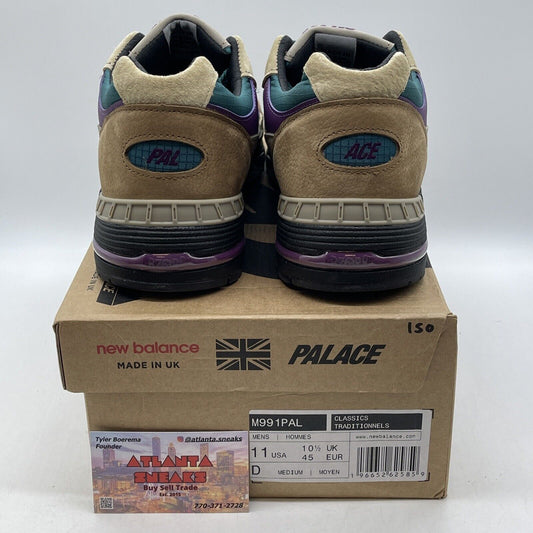Size 10 - New Balance Palace x 991 Made in England Taos Taupe Grape (M991PAL)