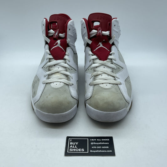 Size 12 - Air Jordan 6 Retro Alternate White Red Suede Leather (384664-113)