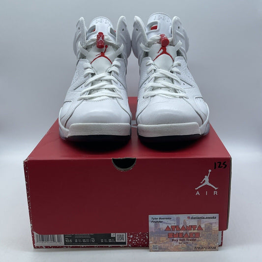 Size 10.5 - Jordan 6 White and University Red 2022 Leather (CT8529-162)