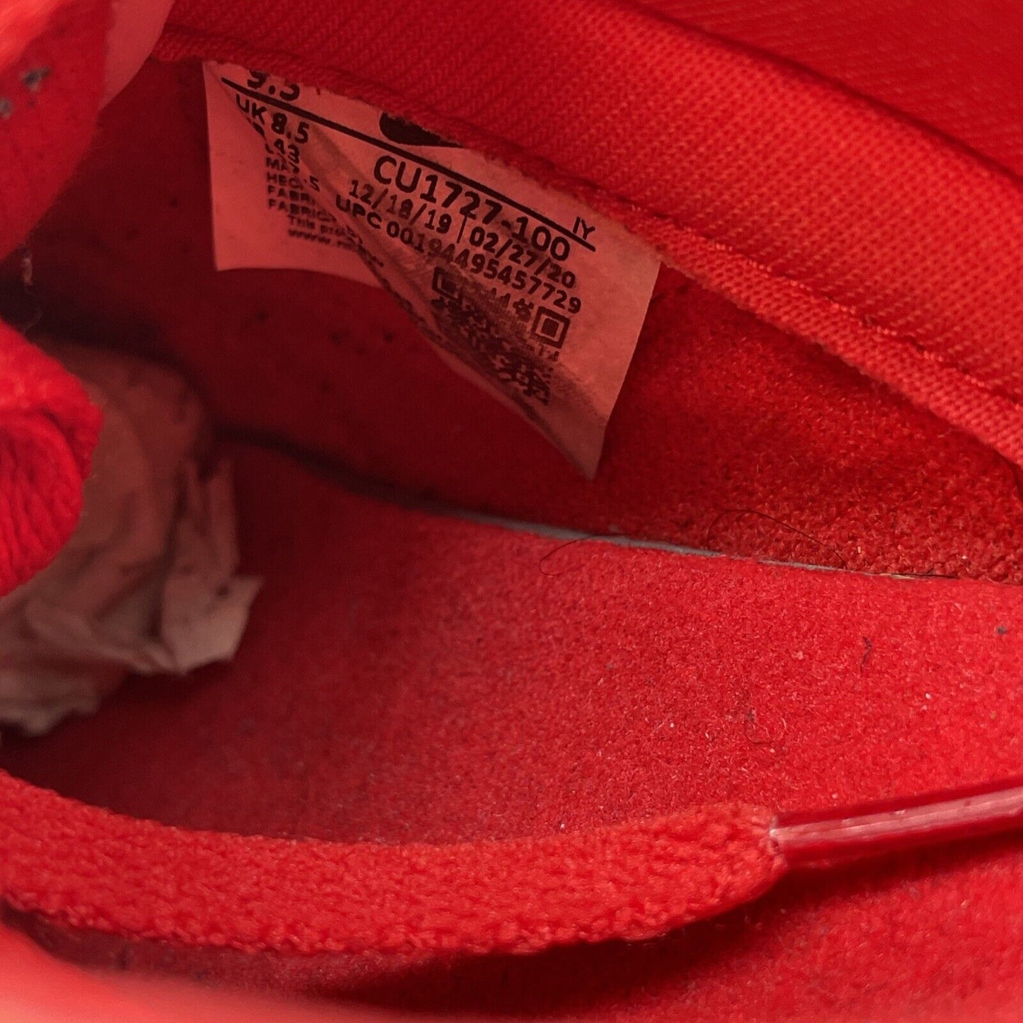 Size 9.5 - Nike Dunk Low Retro St John Red White Suede Leather (CU1726-100)