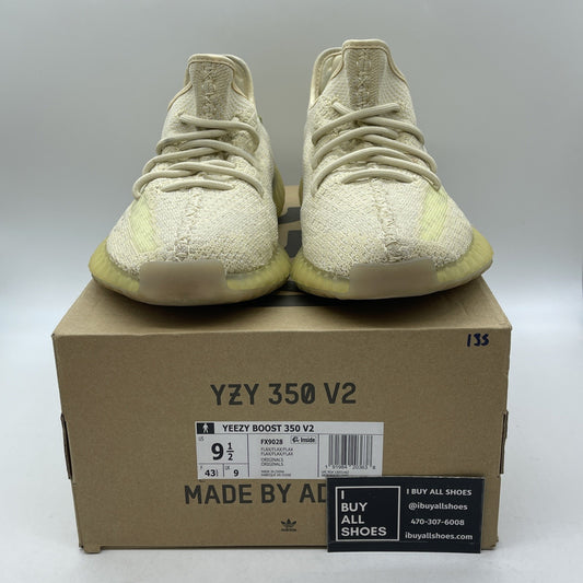 Size 9.5 - adidas Yeezy Boost 350 V2 Flax Yellow Suede (FX9028)