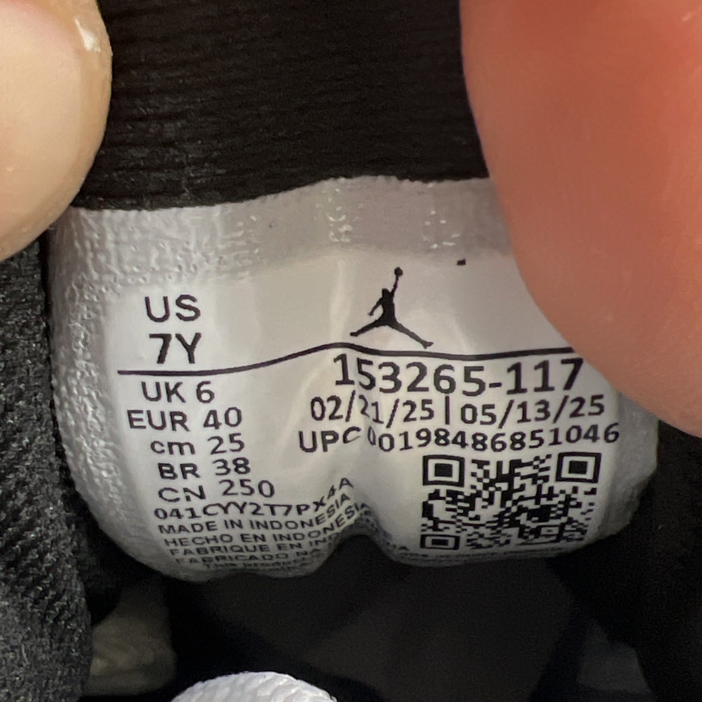 Size 7Y- Air Jordan 12 Retro 2025 Taxi (153265-117)