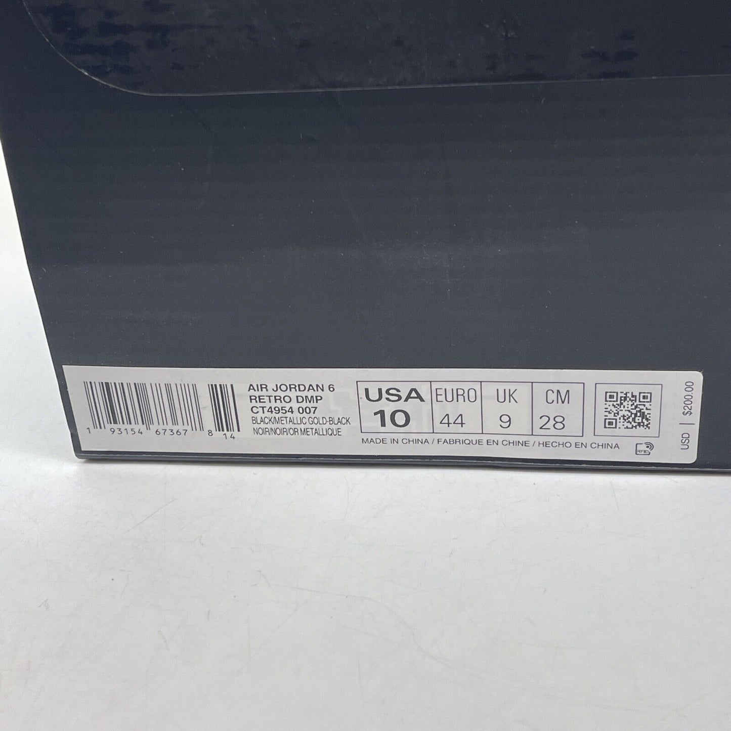Size 10 - Jordan 6 Retro Defining Moments White Gold Black Suede (CT4954-007)