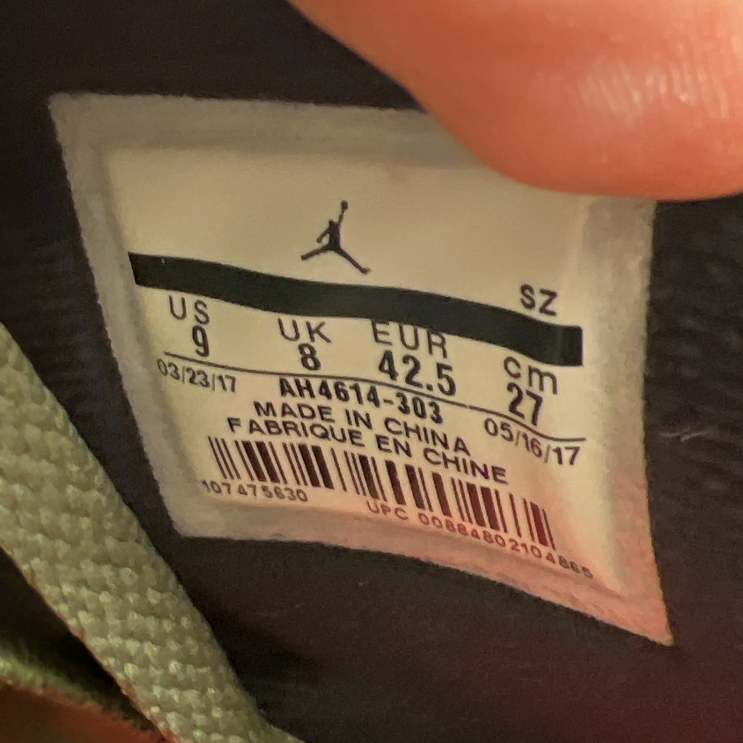 Size 9 - Air Jordan 6 Retro Pinnacle Flight Jacket (AR4614-303)