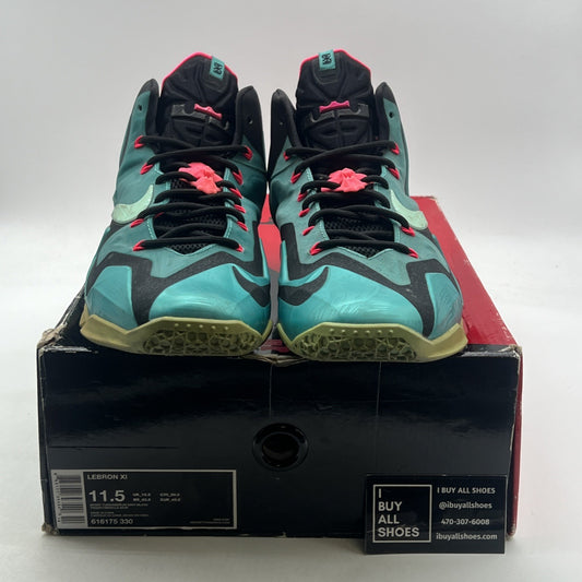 Size 11.5 - Nike LeBron 11 South Beach (616175-330)