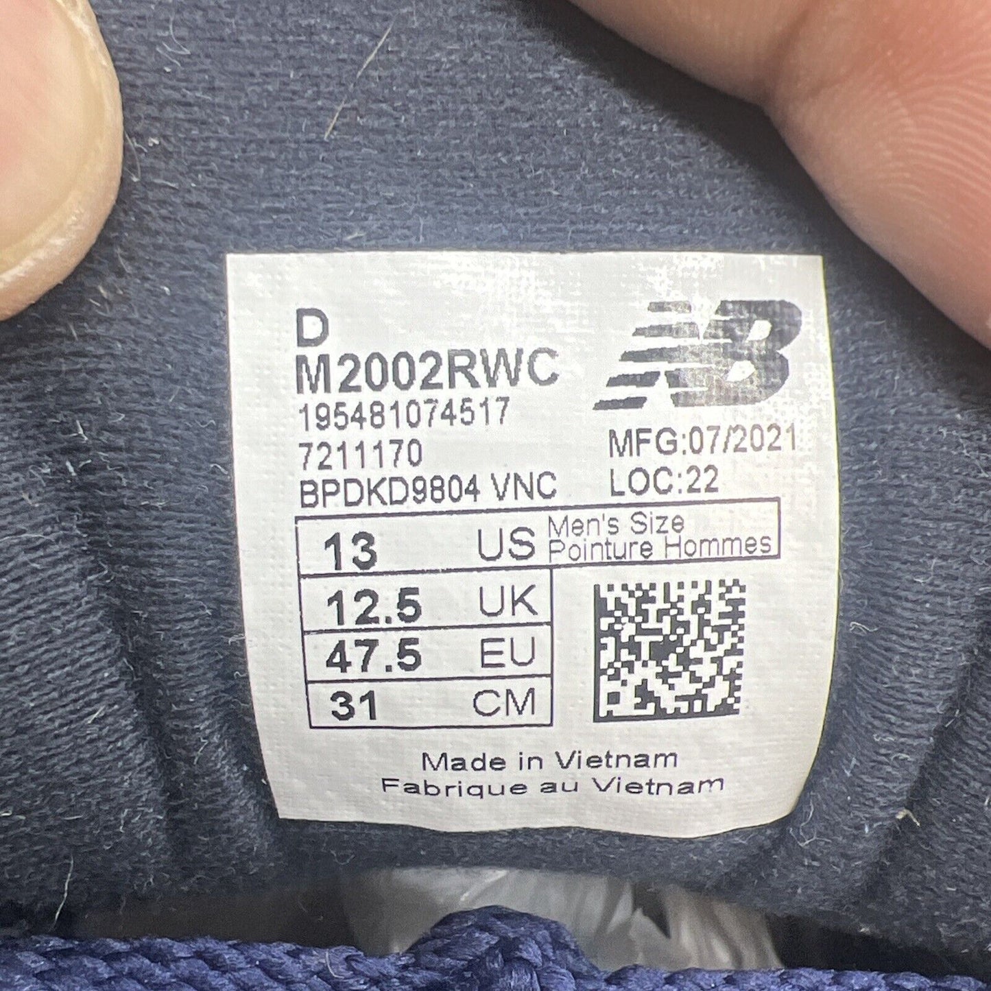 Size 13 - New Balance 2002R Night Tide Blue Grey Suede (M2002RWC)