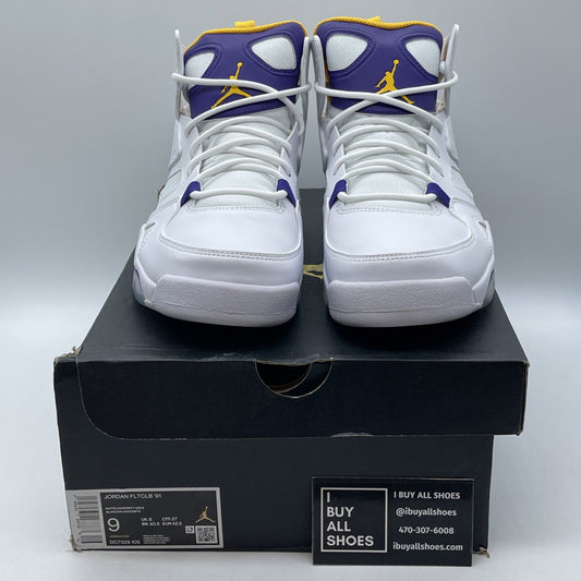 Size - 9 Air Jordan Flight Club '91 'Lakers' Shoes Sneakers (DC7329-105)